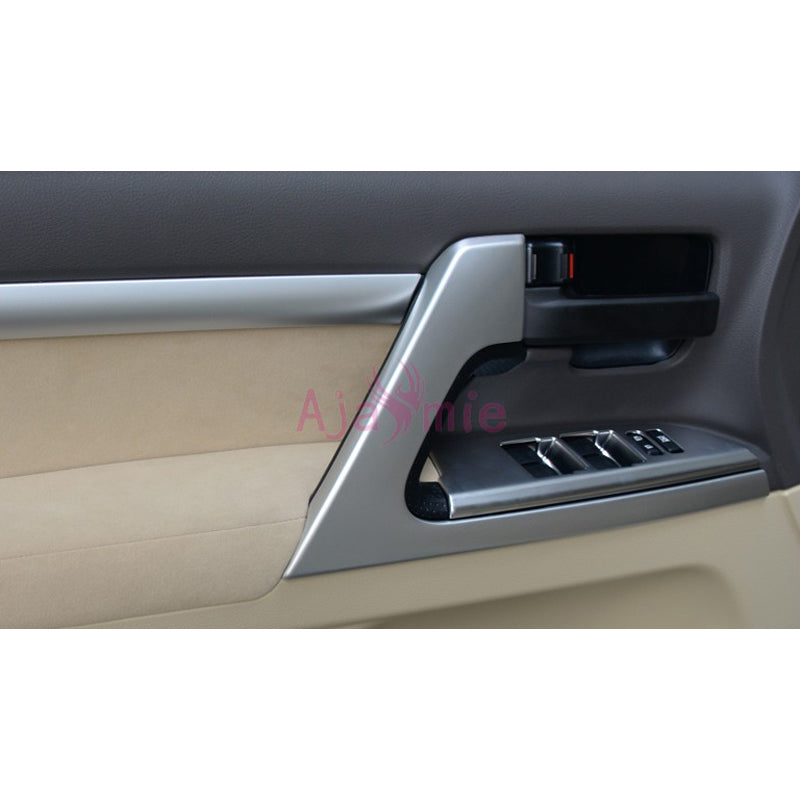 Chrome Car Styling Interior Door Holder trims Handle Cover Panel Overlay Frame 2008-2018 For Toyota Land Cruiser 200 Accessories