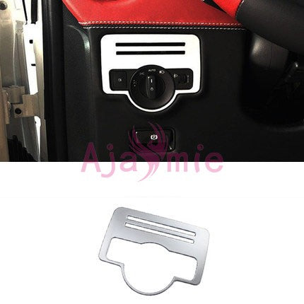 Car Styling Chrome Interior Headlight Switch Cover Panel Trim 2014-2018 For Mercedes-Benz Vito Valente Metris W447 Accessories