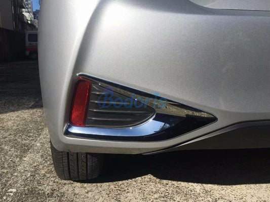 Car Styling Bumper Reflector Rear Fog Lamp Cover Foglight Overlay Trim Panel Frame 2017 2018 For Toyota Yaris Vitz Accessories