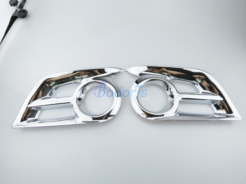 Chrome Car Styling Front Fog Lamp Cover Light Overlay Trim Panel 2012 2013 2014 Frame Panel For toyota hilux vigo Accessories