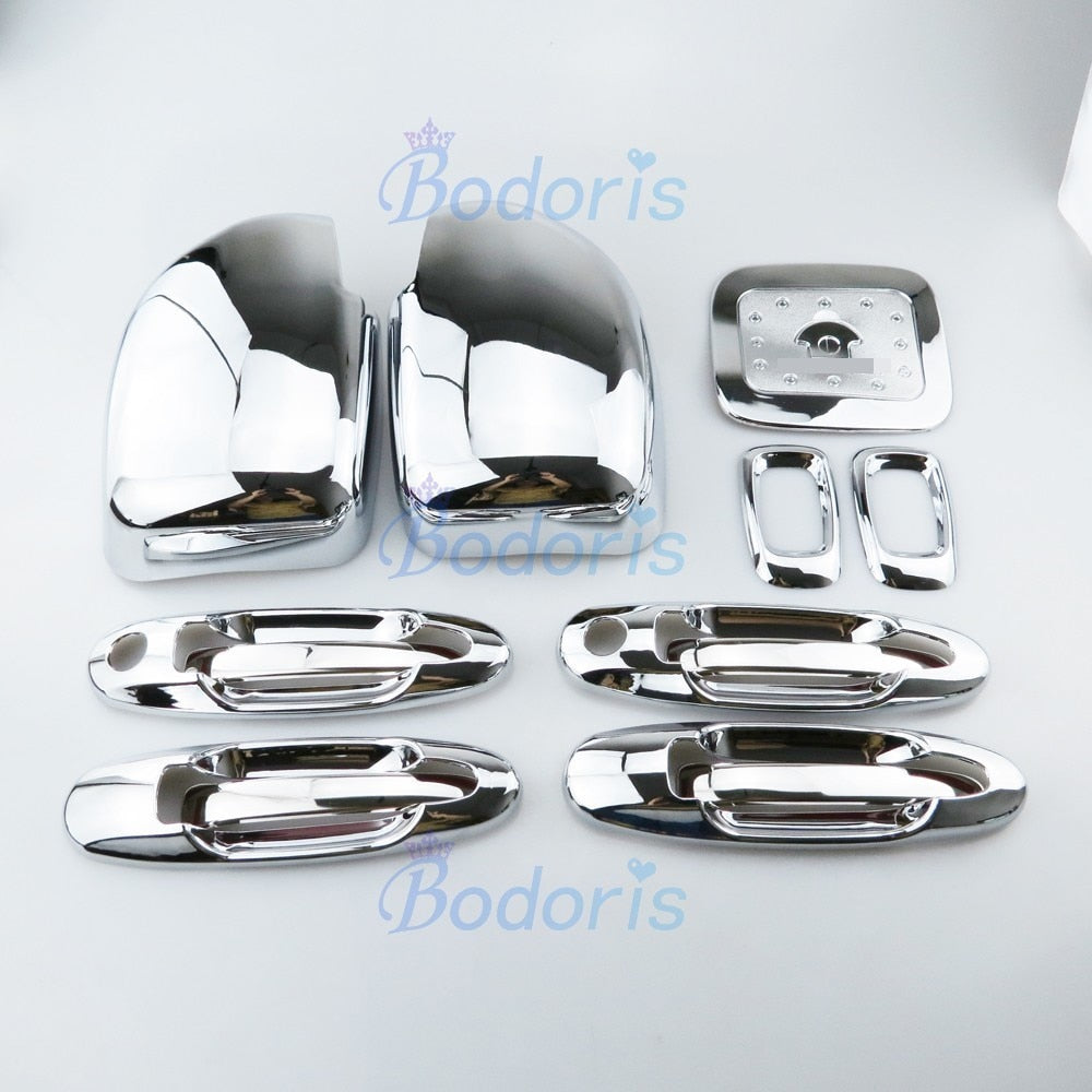 For Toyota Land Cruiser 100 Lexus LX470 1998-2007 Side Lamp Handle Cover Side Lamp Fuel Tank Cap Chrome Accessories