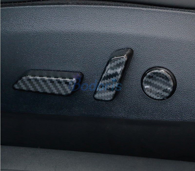 For Tesla Model 3 2017 2018 2019 Carbon Fiber Color Interior Seat Adjust Switch Button Trim Cover Car Styling Accessories