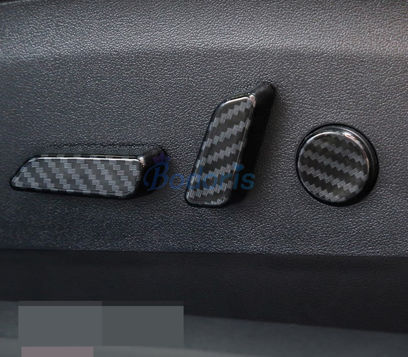 For Tesla Model 3 2017 2018 2019 Carbon Fiber Color Interior Seat Adjust Switch Button Trim Cover Car Styling Accessories