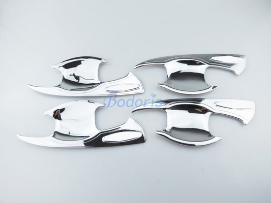 Chrome Detector Car Styling Door Handle Bowl Insert Trim Overlay Panel 2016 2017 2018 For Toyota Fortuner SW4 Accessories