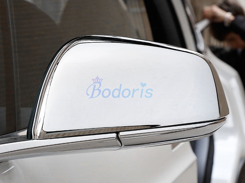 For Tesla Model X 2016 2017 2018 Door Side Wing Mirror Cover Rear View Overlay Frame Panel Chrome Car Styling Accessories