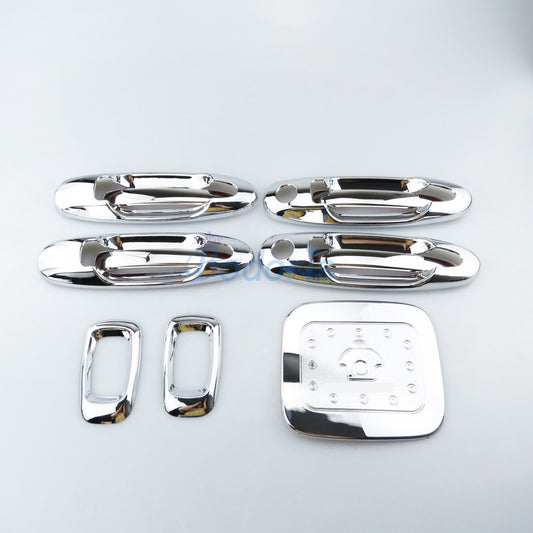 11 Pieces Chrome Door Handle Side Lamp Fuel Tank Cap Cover 1998-2007 For Toyota Land Cruiser 100 FJ100 Accessories