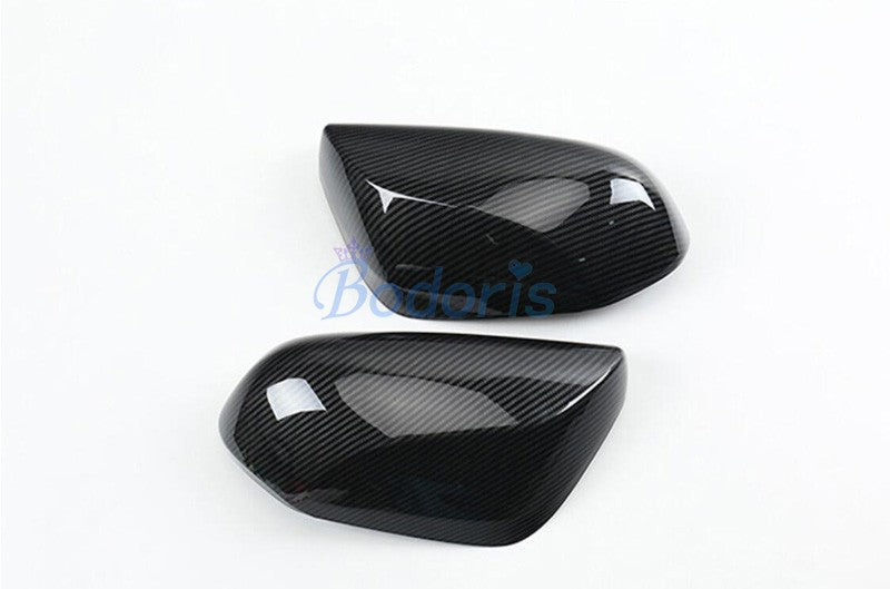 For Toyota Corolla 2019 Carbon Fiber Color Door Mirror Cover Rearview Rear View Overlay Panel Chrome Car Styling Accessories