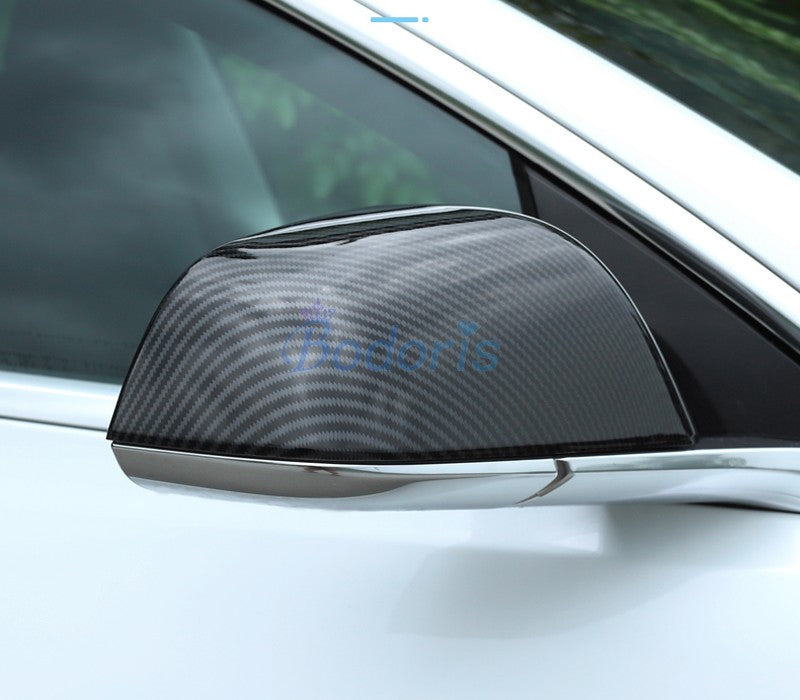For Tesla Model 3 2017 2018 2019 Carbon Fiber Color Side Wing Mirror Cover Rear View Overlay Frame Car Styling Accessories