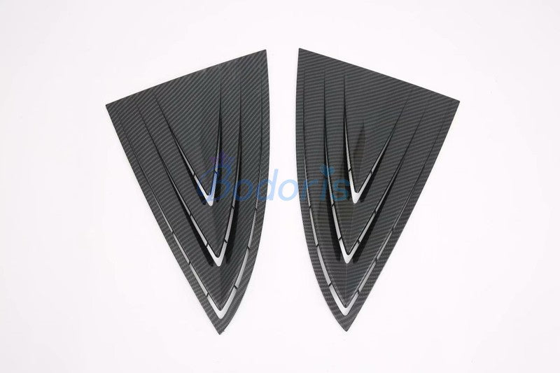 For Tesla Model 3 2017 2018 2019 Carbon Fiber Color Rear Window Garnish Panel Frame Triangle Trim Car Styling Accessories