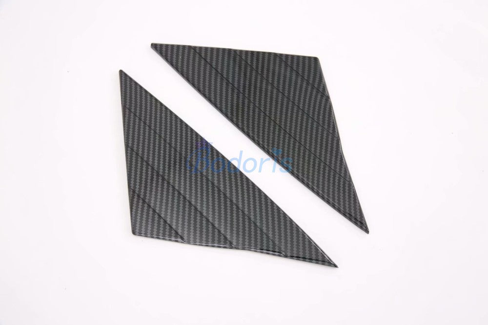 For Tesla Model 3 2017 2018 2019 Carbon Fiber Color Front Window Triangle Garnish Panel Frame Trim Car Styling Accessories