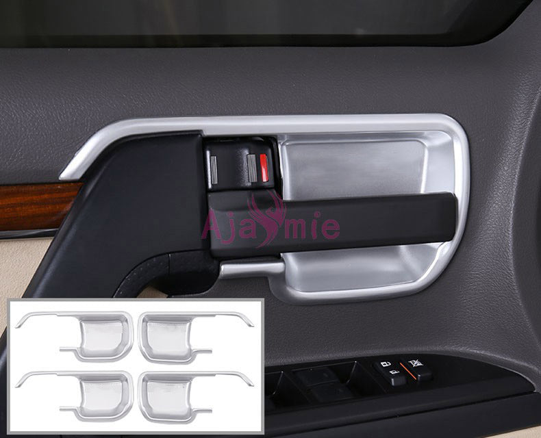 Chrome Car Styling Interior Door Holder trims Handle Cover Panel Overlay Frame 2008-2018 For Toyota Land Cruiser 200 Accessories