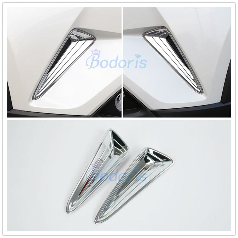 For Toyota C-HR CHR C HR 2016 2017 2018 Silver Color Front Fog Lamp Cover Light Overlay Frame Chrome Car Styling Accessories