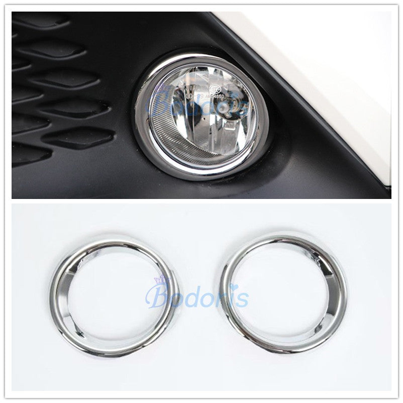 For Toyota C-HR CHR C HR 2016 2017 2018 Silver Color Front Grille Fog Lamp Cover Light Overlay Trim Car Styling Accessories