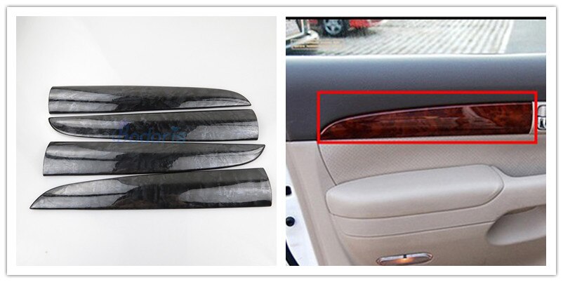 Interior Black Wooden Color Moulding Trims Panel Cover 2003-2009 Car Styling For Toyota Land Cruiser 120 Prado FJ120 Accessories