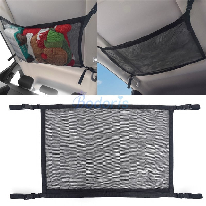 For Toyota Land Cruiser 200 Prado FJ120 FJ150 FJ100 Interior Roof Storage Bag Cargo Nets Sundries Holder Organizer Accessories