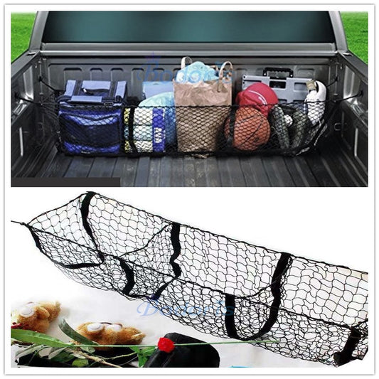 Car Organizer Rear Truck Storage Bag Luggage Nets Hook Dumpster Net For Toyota Tundra Tacoma Hilux Revo Vigo Accessories