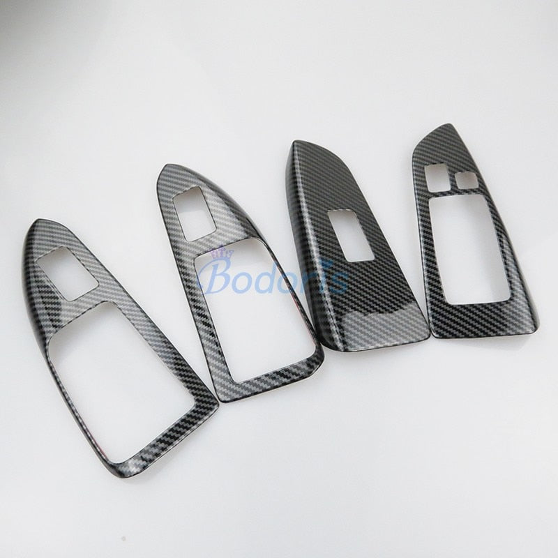 Interior Carbon Fiber Color Moulding Trims Panel Cover Outlet Strips For Toyota Land Cruiser 120 Prado FJ120 2003-2009 Accessory