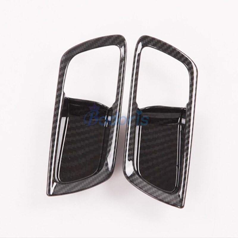 For Toyota Alphard VELLFIRE 30 2016-2019 Interior Carbon Fiber Look Handle Bowl Insert Garnish Moulding Trim Auto Car Accessory