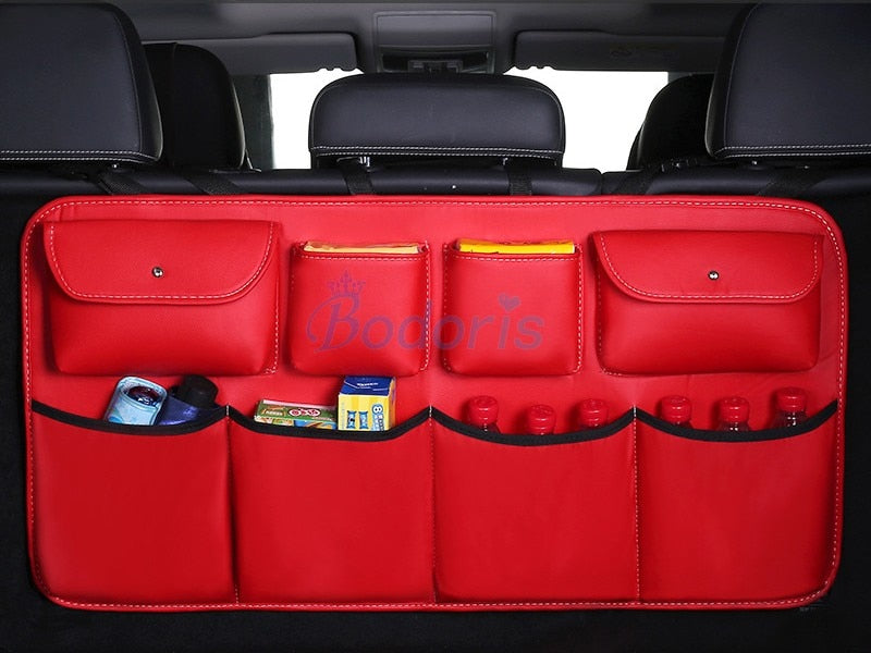 For Toyota Land Cruiser Prado FJ 120 150 FJ150 Rear Seat Back Storage Bag Pocket Car Trunk Organizer Stowing Tidying Accessories