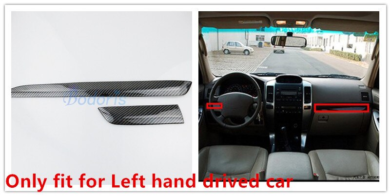 For Toyota Land Cruiser 120 Prado FJ120 2003-2009 Interior Carbon Fiber Color Door Armrest Glass Lift Vent Lamp Moulding Trims