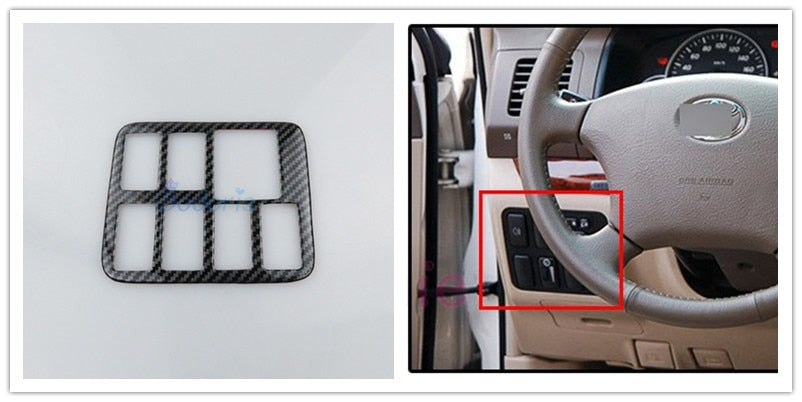 Interior Carbon Fiber Color Moulding Trims Panel Cover Outlet Strips For Toyota Land Cruiser 120 Prado FJ120 2003-2009 Accessory