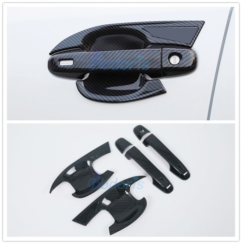 For Toyota C-HR CHR C HR 2016 2017 2018 Carbon Fiber Color Fog Light Lamp Handle Mirror Rear View Cover Car Styling Accessories