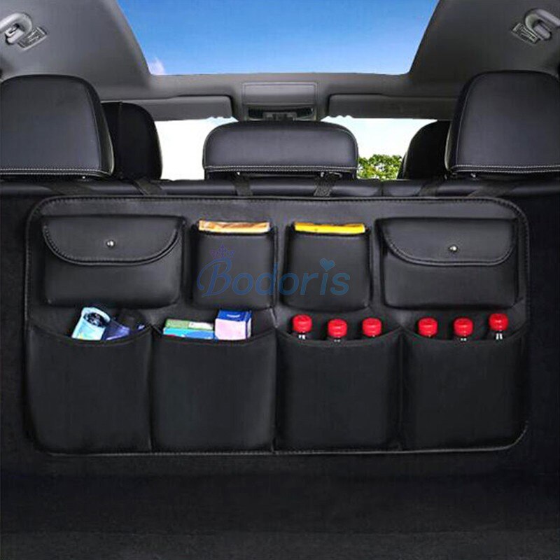 For Mercedes Benz GLE GLC CLA M Class Car Rear Seat Back Storage Bag Car Trunk Strowing Tidying Nets Atuo Organizer Accessories