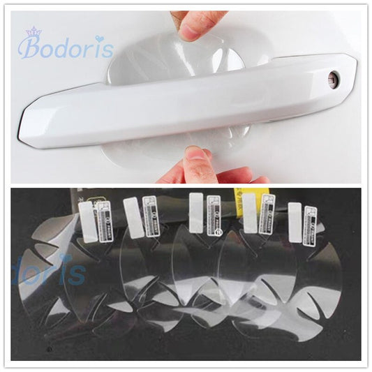 PVC Door Handle Bowl Grab Protector Film Anti Crash Car Sticker For Toyota Land Cruiser 200 FJ 100 120 150 Prado Accessories