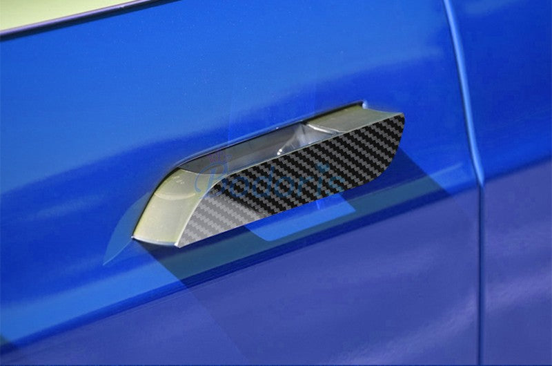 Door Handle Cover Grab Garnish Moulding Sticker Protector Panel 2014 2015 2016 2017 2018 2019 For Tesla Model S Car Accessories