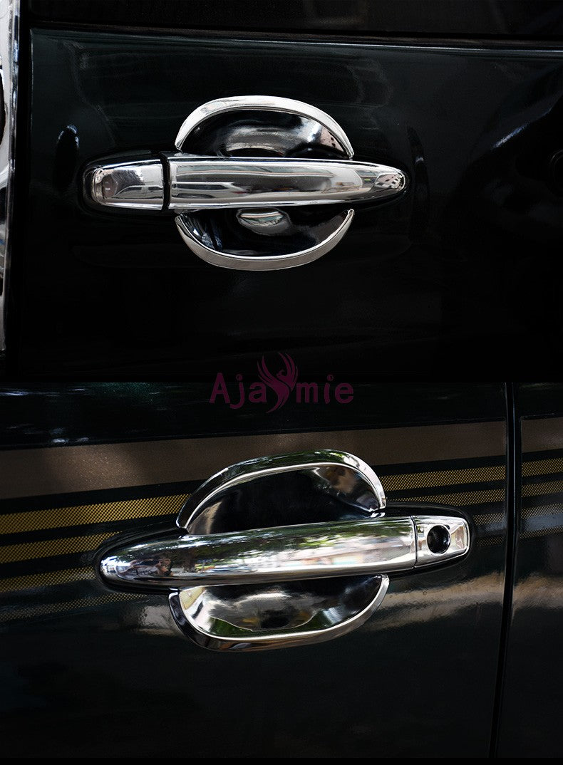 For Toyota Land Cruiser Prado FJ120 Door Handle Cover and Bowl Insert Trim Pane 2003-2009 Chrome Accessories