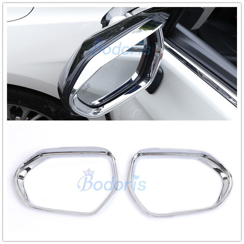 For Toyota Corolla 2019 Rear View Rain Eyebrow Trim Weatherstrip Auto Mirror Rain Shade Guard Car-styling Accessories