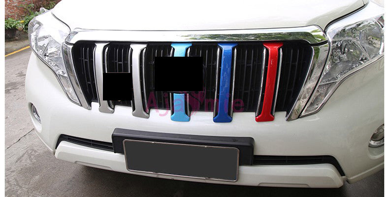 Accessories For Toyota Land Cruiser 150 Prado LC150 FJ150 2014-2017 Front Grille Trims Bumper 3 Color Chrome Car Styling