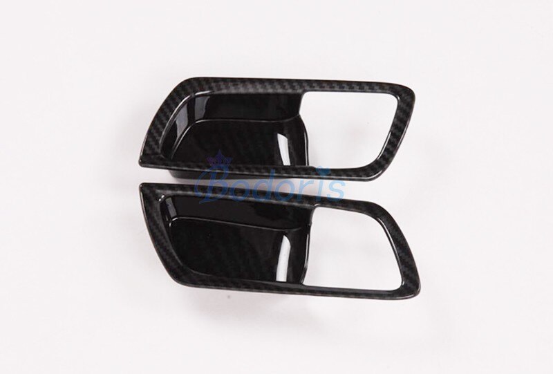 For Toyota Alphard VELLFIRE 30 2016-2019 Interior Carbon Fiber Look Handle Bowl Insert Garnish Moulding Trim Auto Car Accessory