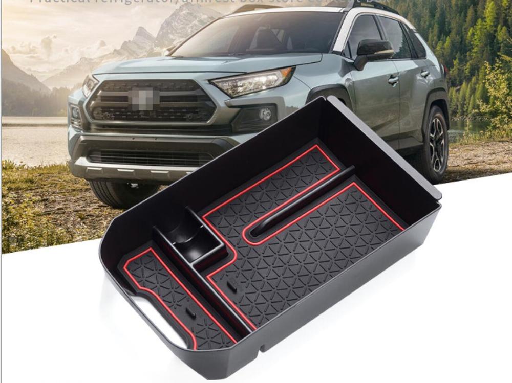 For Toyota RAV4 XA50 2019 2020 Car Organizer Armrest Glove Storage Box Console Tray Non-slip Mats Car Styling Accessories