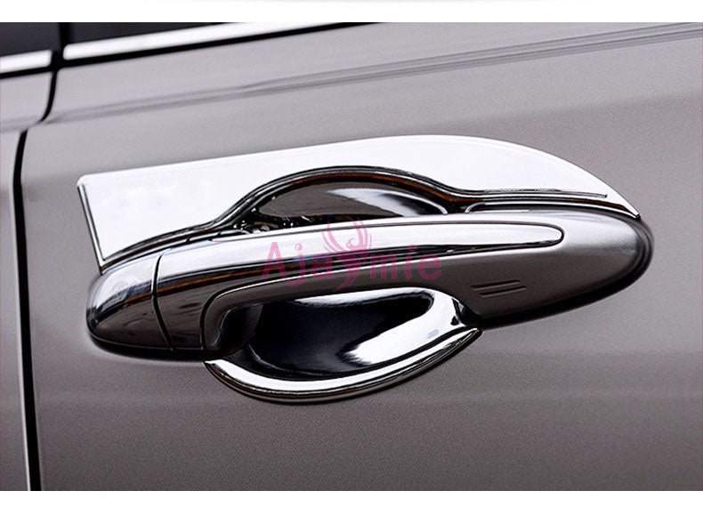 For Toyota RAV4 2014 2015 2016 2017 2018 Door Handle Bowl Insert Overlay Trim Garnish Panel Frame Chrome Car Styling Accessories