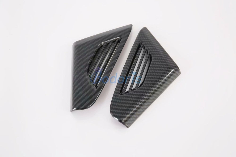 For Tesla Model X 2016 2017 2018 Carbon Fiber Color Interior Dashboard Side Vent AC Outlet Trim Cover Car Styling Accessories