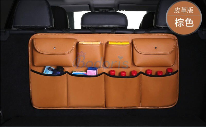 For Toyota Land Cruiser Prado FJ 120 150 FJ150 Rear Seat Back Storage Bag Pocket Car Trunk Organizer Stowing Tidying Accessories