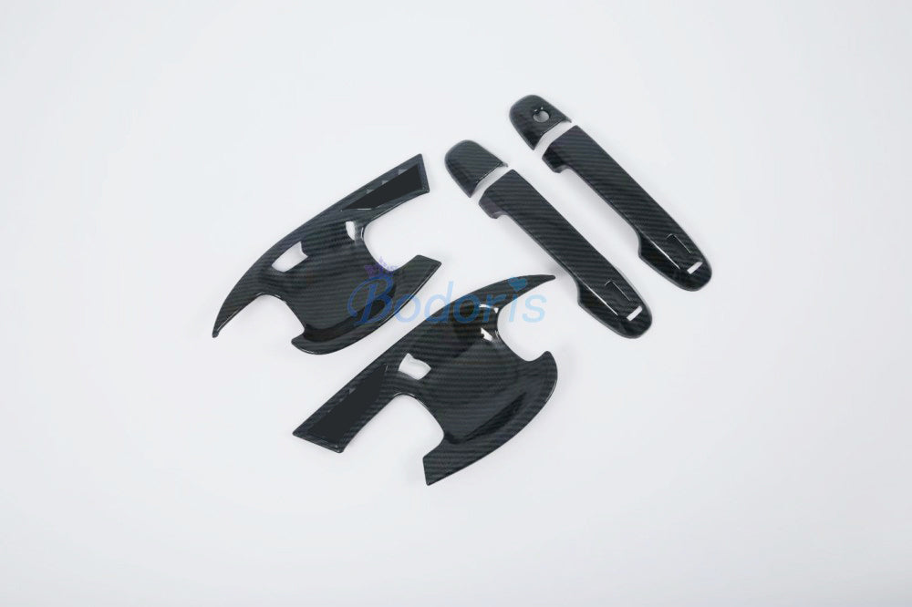 For Toyota C-HR CHR 2018 Carbon Fiber Color Front Door Handle Cover And Bowl Insert Trim Chrome Car Styling Accessories