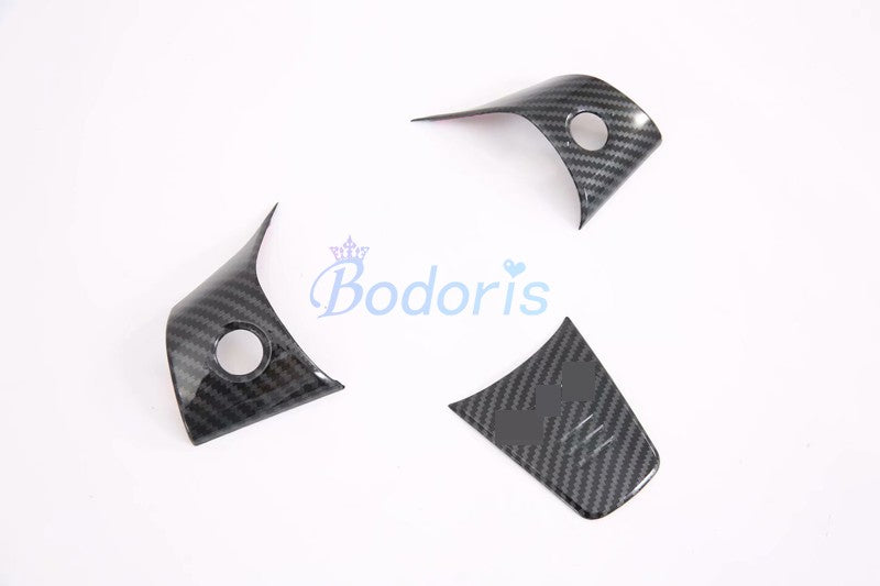 For Tesla Model 3 2017 2018 2019 Carbon Fiber Color Interior Steering Wheel Trim Cover Car Styling Accessories