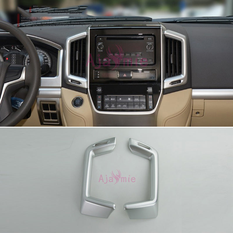 2016-2018 Interior Air Conditional Vent Cover AC Trim Outlet Panel Chrome Car Styling For Toyota LC Land Cruiser 200 Accessories