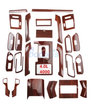 For Toyota Land Cruiser 150 Prado LC150 FJ150 2010-2017 Interior Wooden Color Garnish Trim Cover Chrome Car Styling Accessories