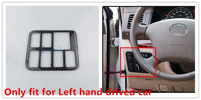 For Toyota Land Cruiser 120 Prado FJ120 2003-2009 Interior Carbon Fiber Color Door Armrest Glass Lift Vent Lamp Moulding Trims