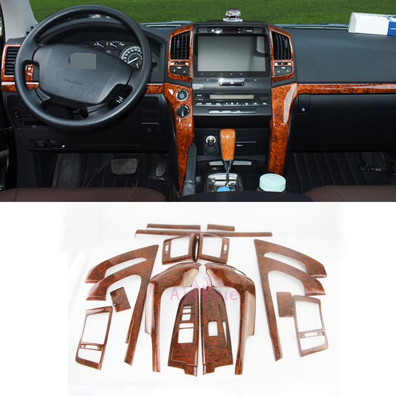 For Toyota Land Cruiser 200 2008 2009 2010 2011 2012 2013 2014 2015 Wooden Color Trim Cover Package Chrome Car-Styling Accessory