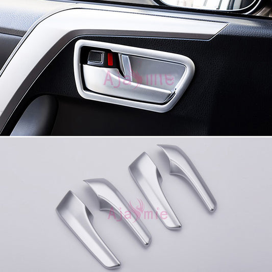 Chrome Car Styling Interior Door Handle Cover Bowl Insert Trim Overlay Panel 2014 2015 2016 2017 For Toyota RAV4 Accessories