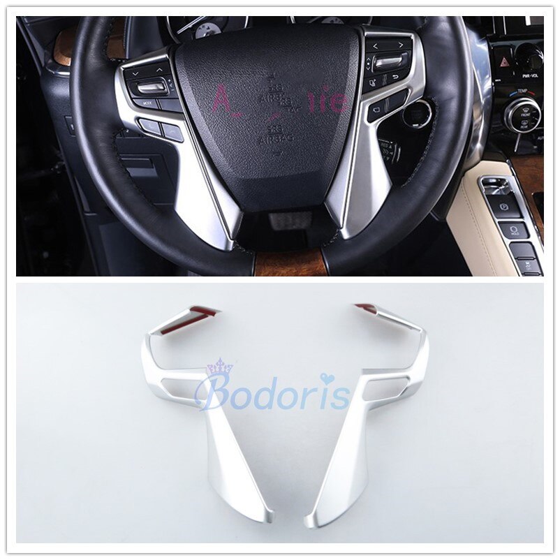 For Toyota Alphard VELLFIRE 30 2016-2019 Interior Carbon Fiber Look Steering Wheel Trim Sticker Moulding Trips Car Accessories