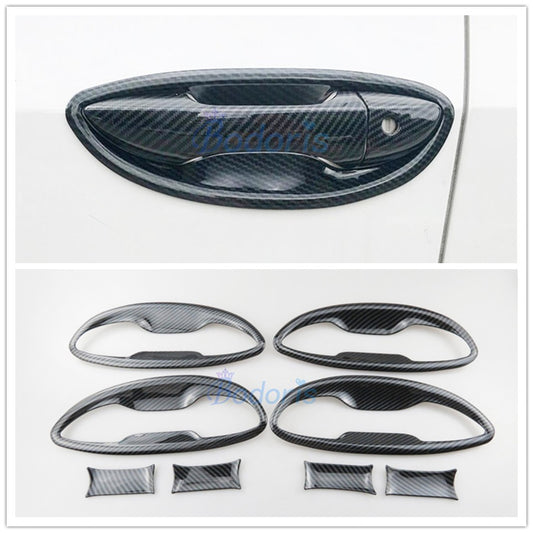 For Toyota Corolla 2013 2014 2015 2016 2017 2018 Carbon Fiber Color Door Handle Bowl Trim Grab Panel Car Styling Accessories