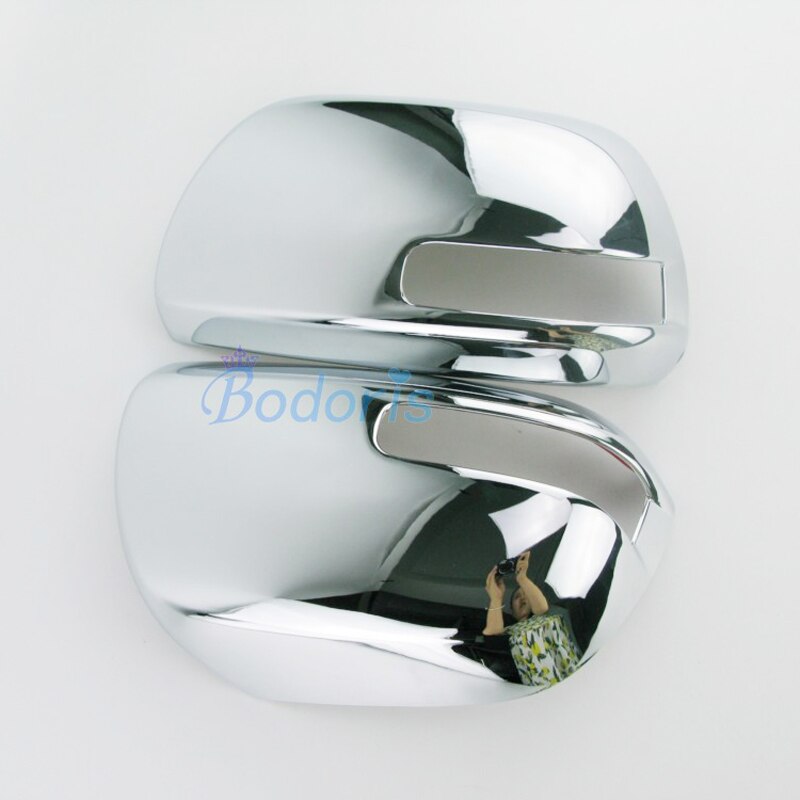 For Toyota Hilux Vigo 2012 2013 2014 Rearview Side Wing Mirror Cover With Hole Rear View Overlay Chrome Car Styling Accessories