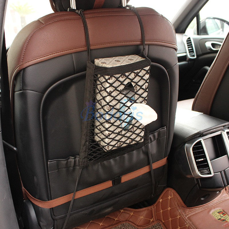 Strong Elastic Car Mesh Net Bag Between Car Organizer Seat Back Storage Bag For Toyota Land Cruiser 200 Prado FJ 120 150 100