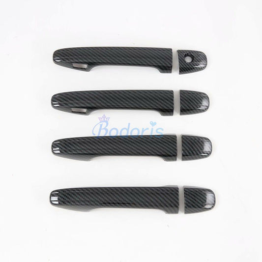 For Toyota Sienna 2013 2014 2015 2016 2017 2018 Carbon Fiber Color Door Handle Cover With Smart Hole Trim Frame Car Accessories