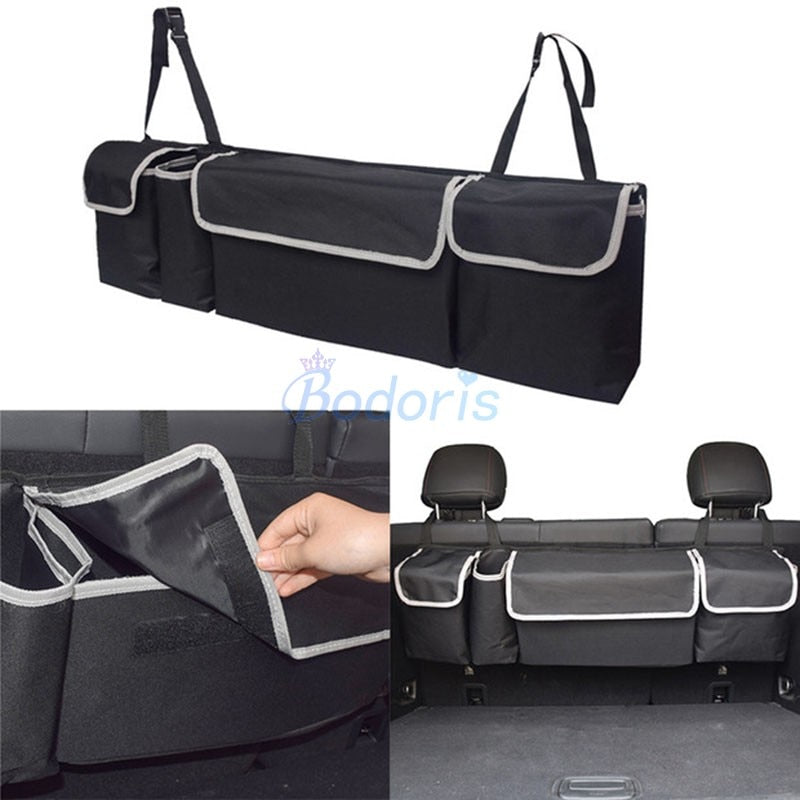 Oxford Cloth Rear Seat Back Storage Bag Multi-use Pocket Auto Trunk Organizer For Toyota Land Cruier 150 FJ150 Prado Accessories